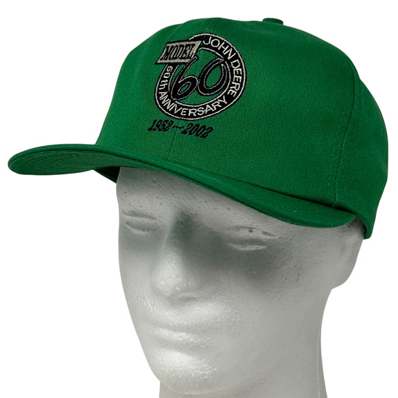 Vintage John Deere Model 60 Hat Cap Green Y2Ks Farmer Farm Tractor 50th Snapback - Picture 1 of 10